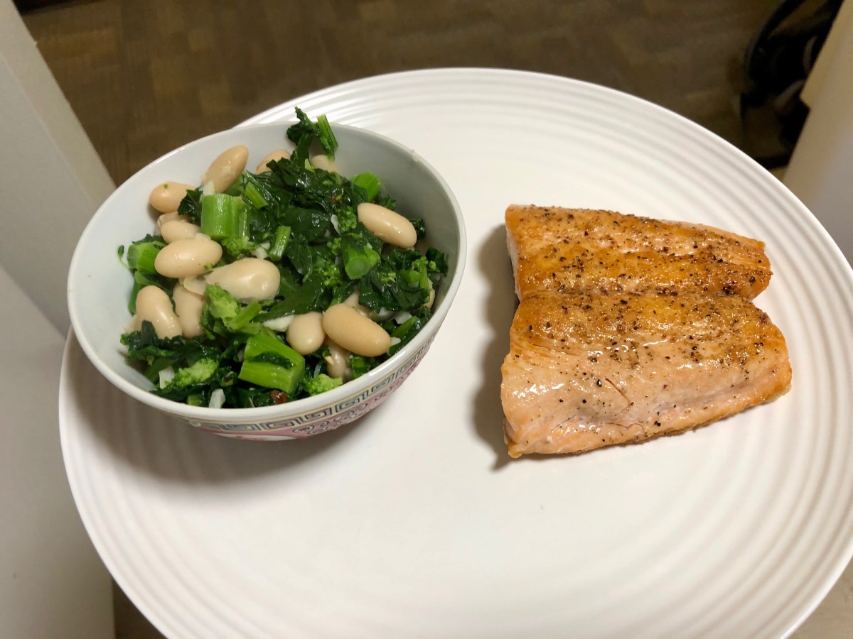 Salmon & Broccoli Rabe with Cannellini&nbsp;Beans